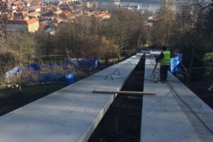 Kompozity při rekonstrukci mostu lanové dráhy na Petřín