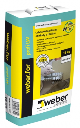 Unikátní lehčené lepidlo weber.for profi LW