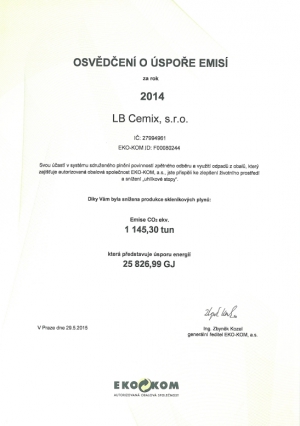 Cemix vloni efektivní recyklací obalů ušetřil produkci 1145,3 tun CO2