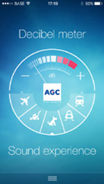 Aplikace AGC Acoustic App pro zjištění úrovně hluku