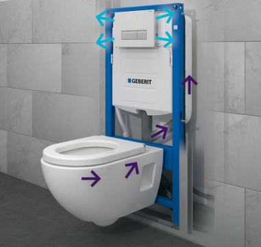 Ovládací tlačítko splachování Geberit Sigma40 s jednotkou pro odsávání zápachu