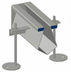 Schéma nerezového štěrbinového žlabu